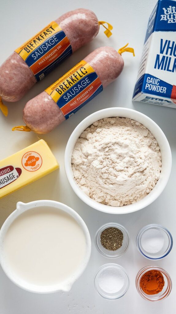 Pioneer Woman’s Sausage Gravy Ingredients