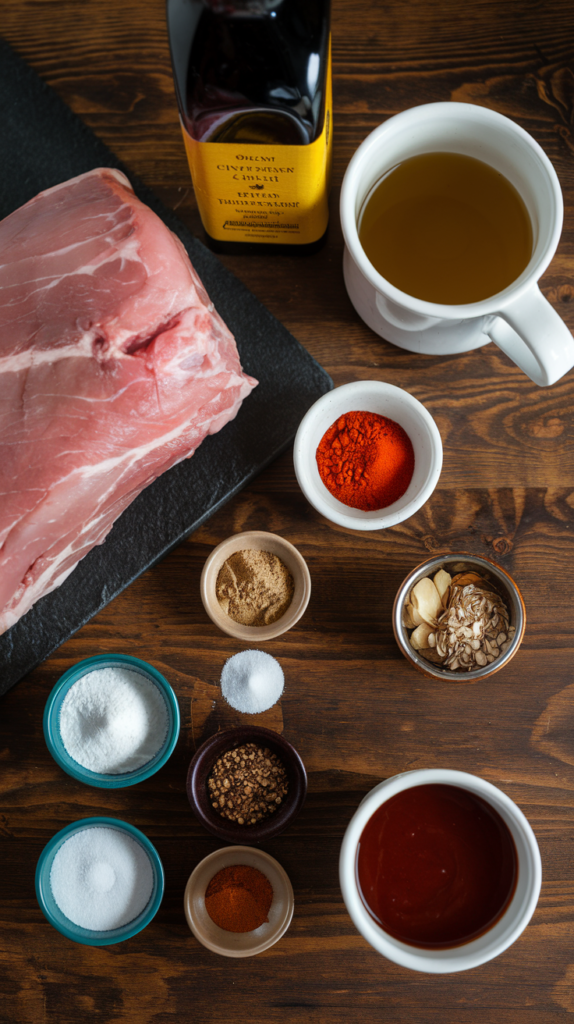 Pressure Cooker Pulled Pork ingredients