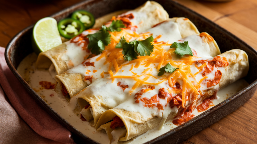 White Chicken Enchilada Casserole