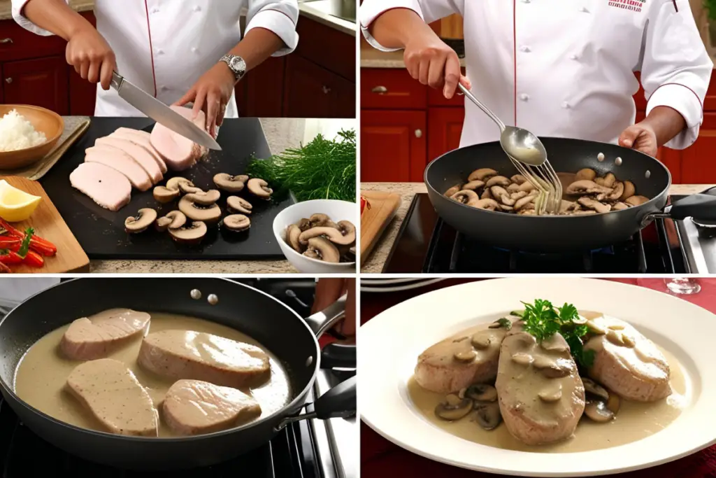 pork medallions with mushroom gravy