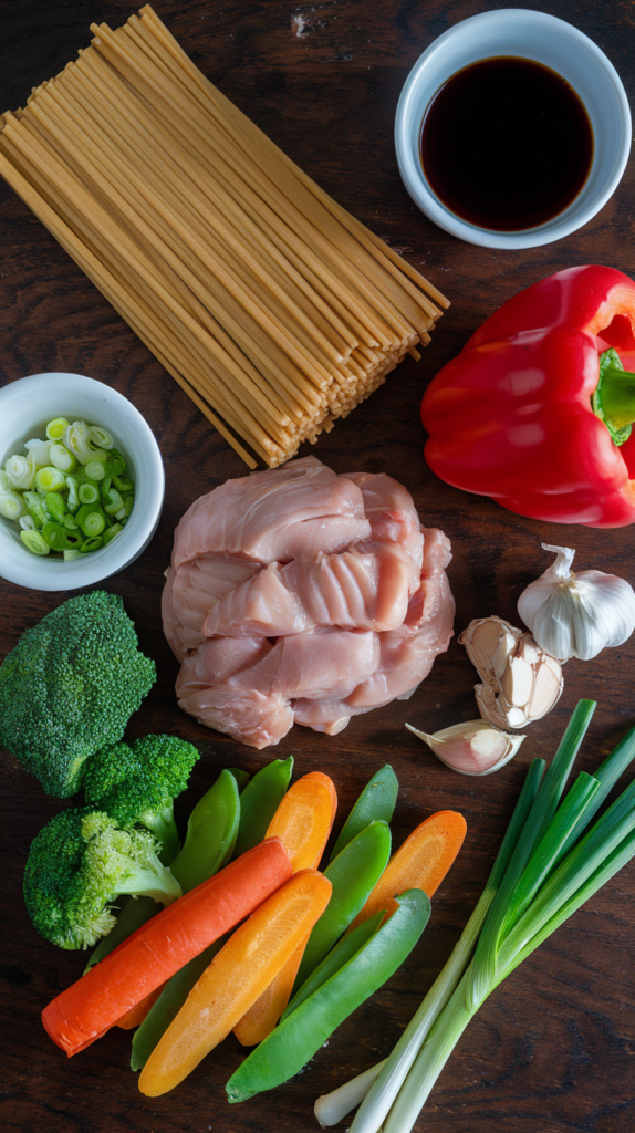 15 Minute Chicken Stir Fry Noodles Ingredients