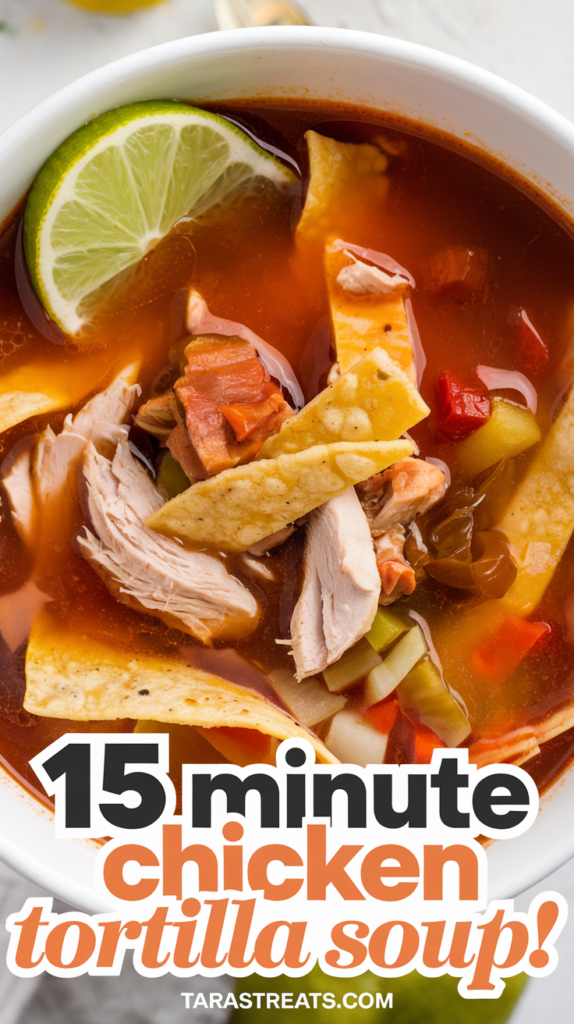 15 Minute Chicken Tortilla Soup