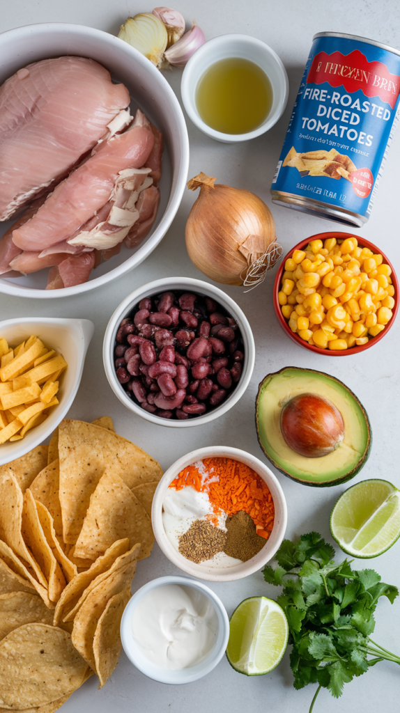 15 Minute Chicken Tortilla Soup Ingredients