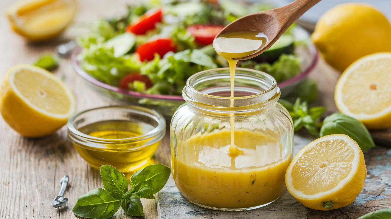 Healthy Lemon Vinaigrette Dressing!