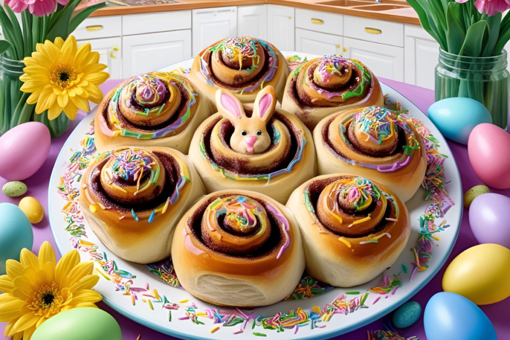 Easter Bunny Cinnamon Rolls