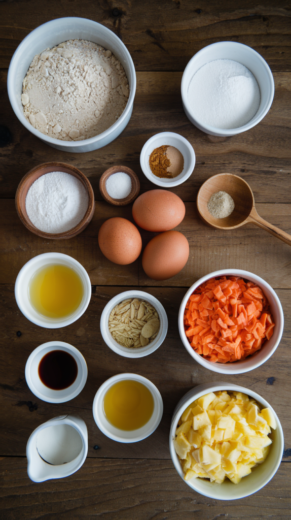 Gluten Free Carrot Cake Recipe Ingredients