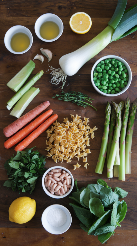 Spring Minestrone Soup Ingredients