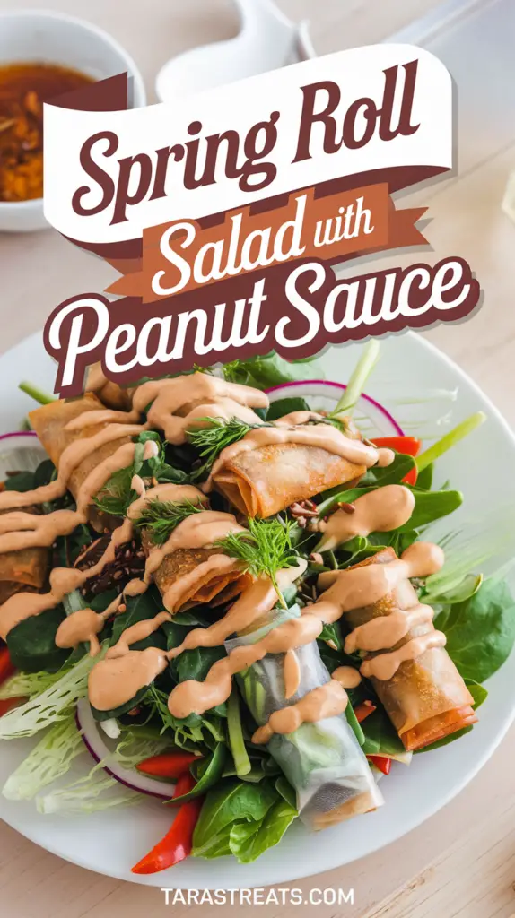 Spring Roll Salad With Peanut Sauce