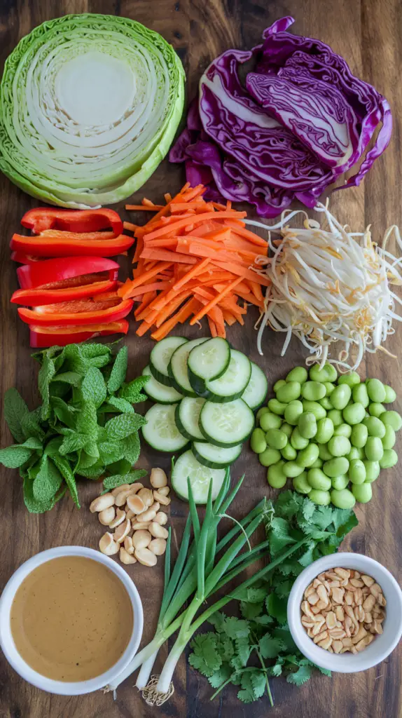 Spring Roll Salad With Peanut Sauce ingredients