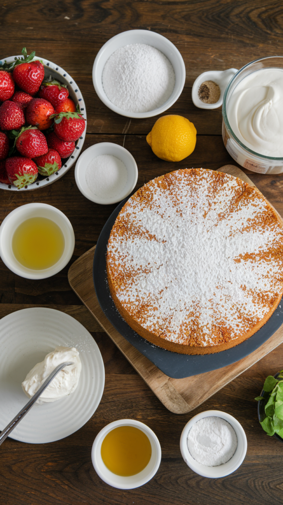 Strawberry Shortcake with Angel Food Cake ingredients
