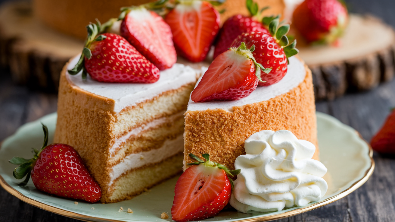 Strawberry Shortcake with Angel Food Cake!