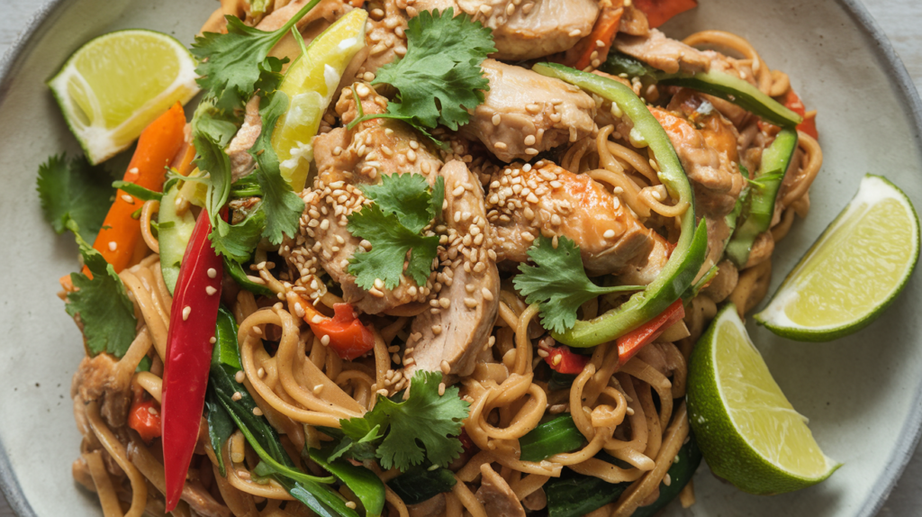 chicken stir fry with noodles