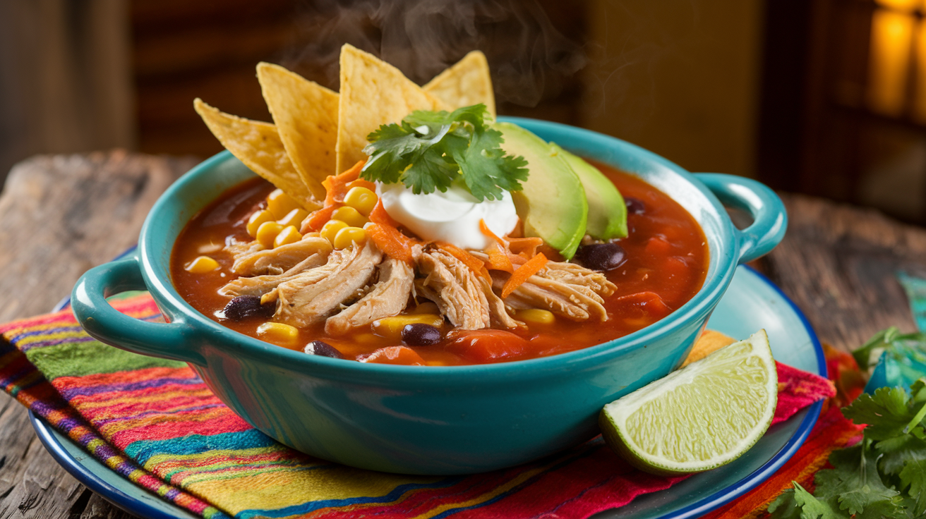 15 Minute Chicken Tortilla Soup!