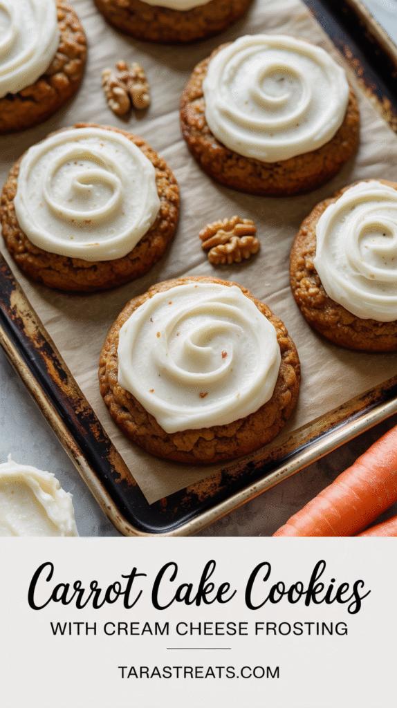 Carrot Cake Cookies With Cream Cheese Frosting
