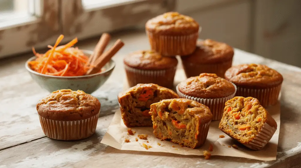 Carrot Cake Muffins under 100 calories