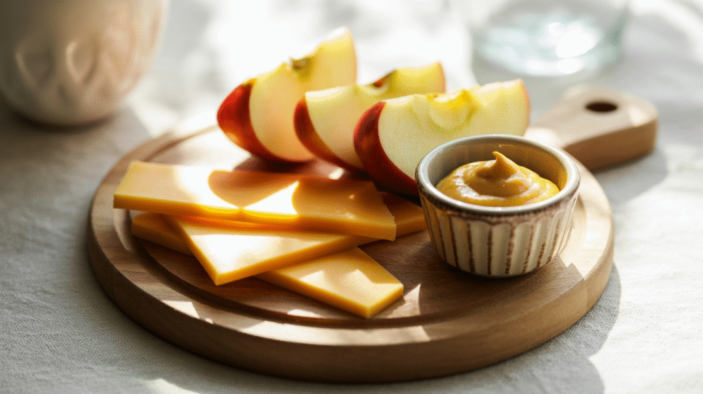 Cheese + Apple Slices + Mustard