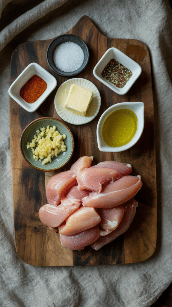 Garlic Butter Chicken Bites Ingredients