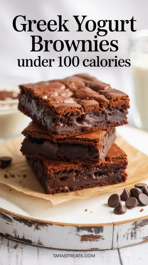 Greek Yogurt Brownies Under 100 Calories