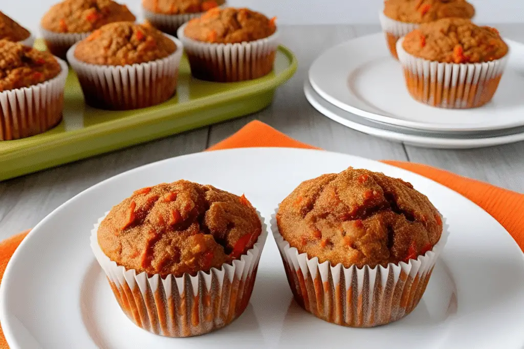 Low calorie Carrot Cake Muffins
