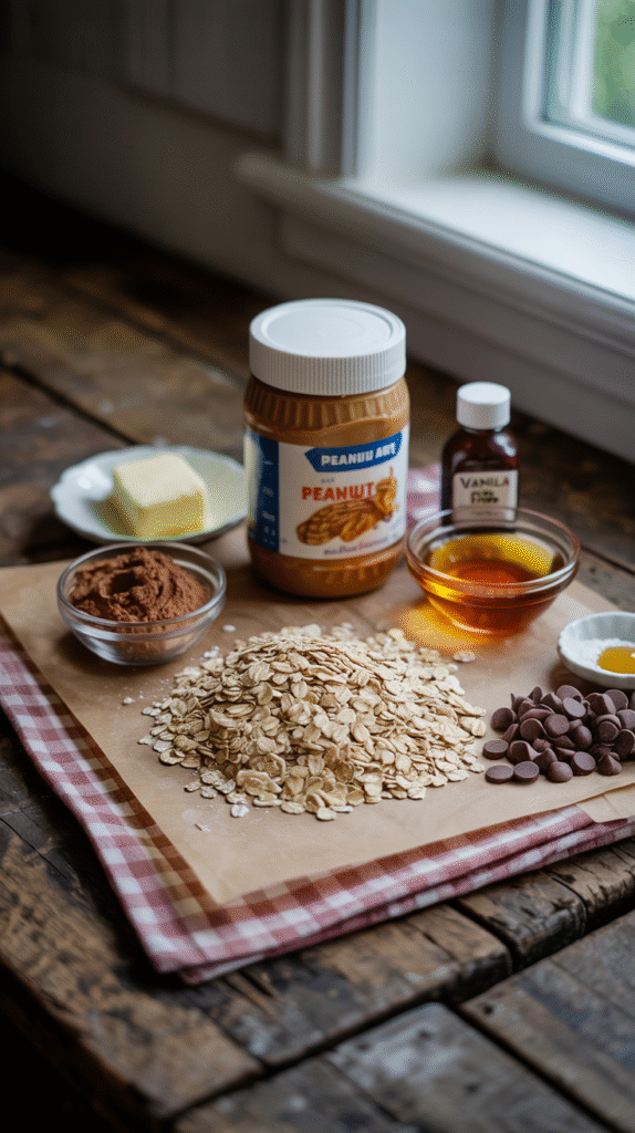 No-Oven Fudge Bars Ingredients