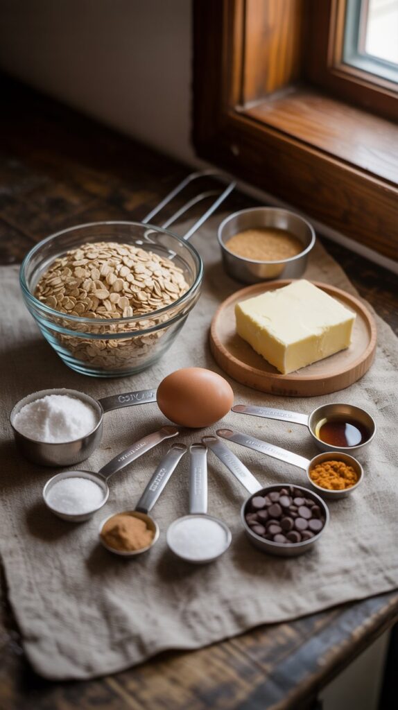 Oatmeal Chocolate Chip Cookie Ingredients