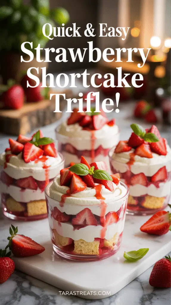 Quick & Easy Strawberry Shortcake Trifle