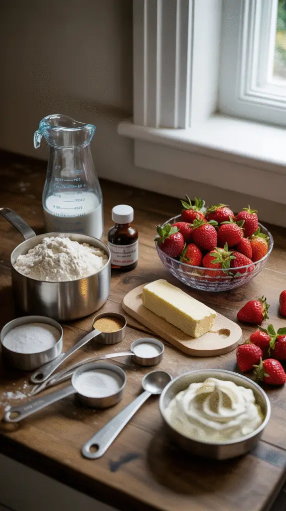 Strawberry Shortcake Ingredients