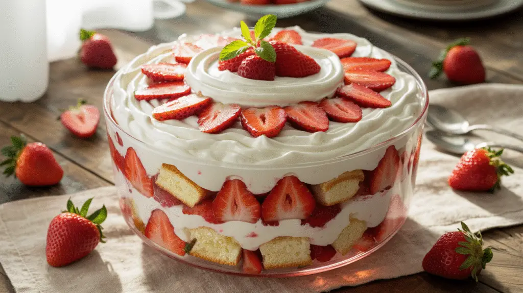 Strawberry Trifle Angel Food Cake