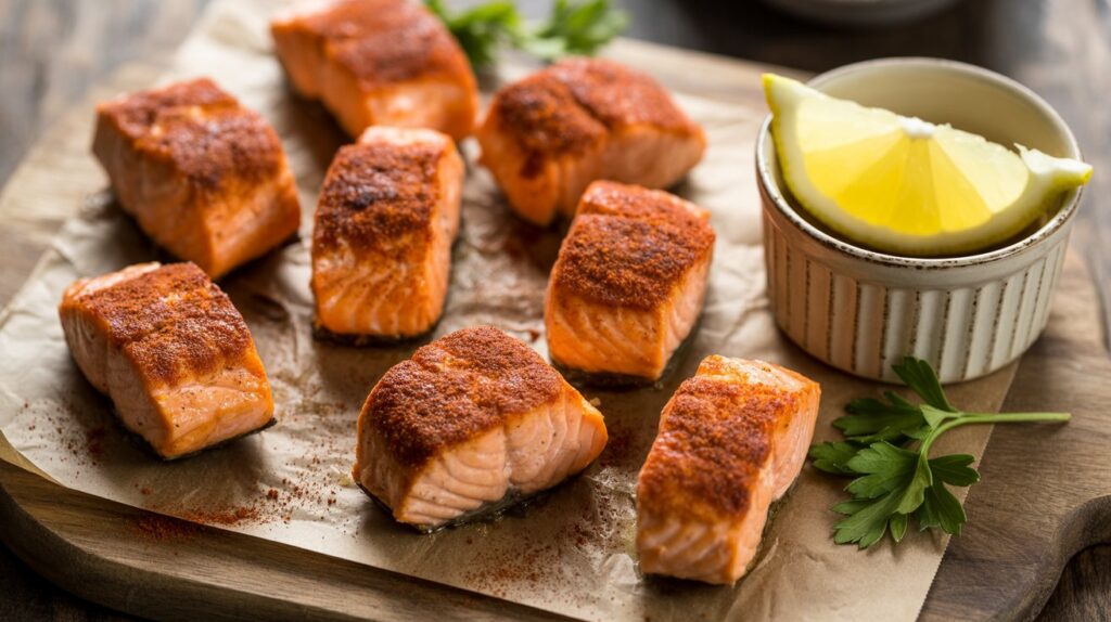 air fryer salmon bowl
