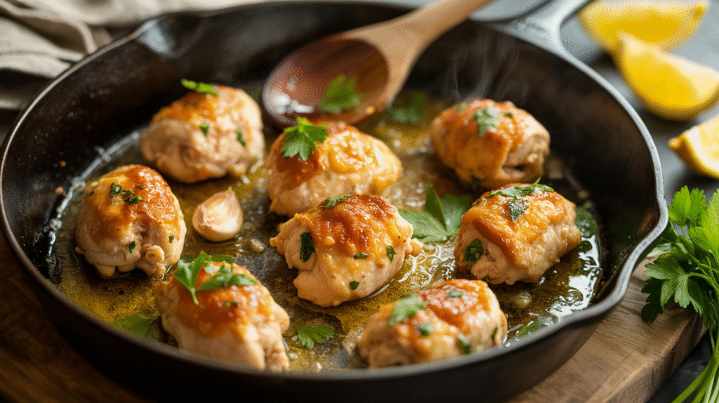 garlic butter chicken bites