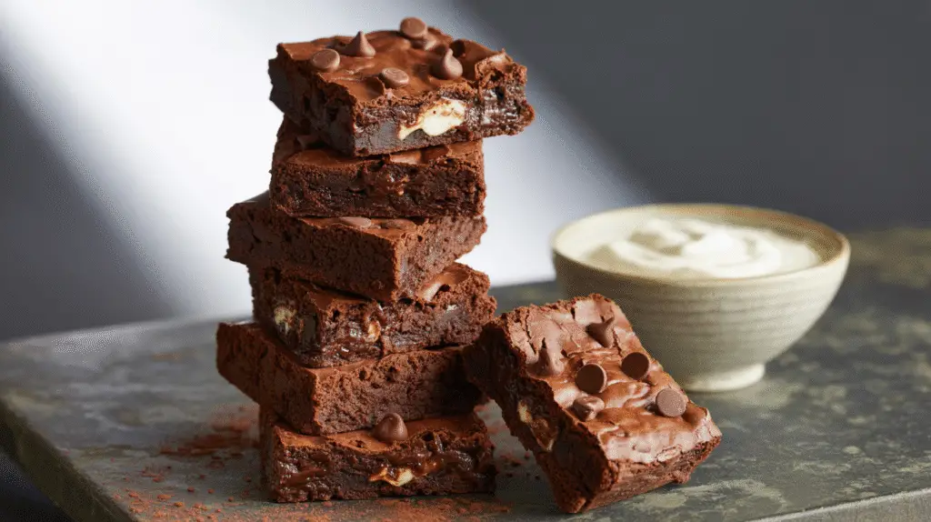 healthy greek yogurt brownies