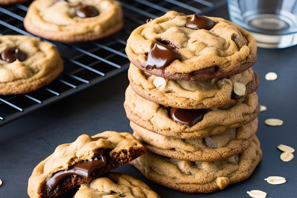 soft oatmeal chocolate chip cookie